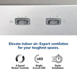 BROAN Glacier 30-Inch 300 Max Blower CFM 5 Sones Stainless Steel Range Hood -  (BCSD130SS)