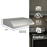 BROAN Glacier 30-Inch 300 Max Blower CFM 5 Sones Stainless Steel Range Hood -  (BCSD130SS)