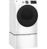 GE APPLIANCES GE(R) ENERGY STAR(R) 7.8 cu. ft. Capacity Smart Front Load Gas Dryer with Sanitize Cycle -  (GFD55GSSNWW)