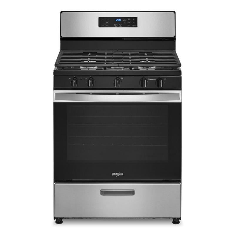 WHIRLPOOL 5.1 Cu. Ft. Freestanding Gas Range with Edge to Edge Cooktop -  (WFG505M0MS)