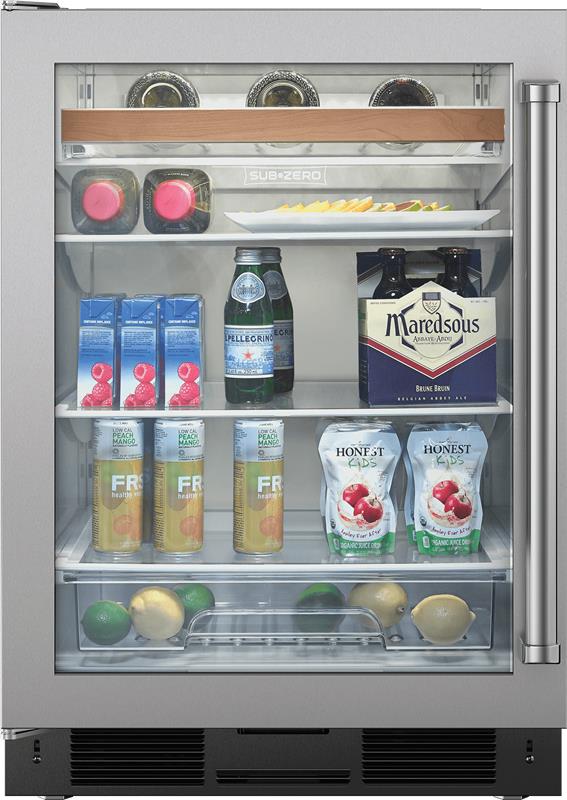 Sub-Zero Legacy Model - 24" Undercounter Beverage Center - Stainless Door - Left Hinge - Stainless Steel (UC24BGSTHLH)