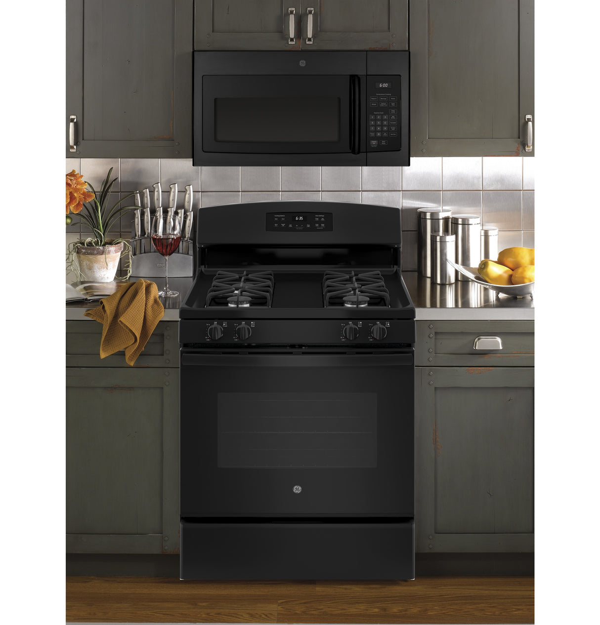 GE APPLIANCES GE(R) 1.6 Cu. Ft. Over-the-Range Microwave Oven -  (JVM3160DFBB)