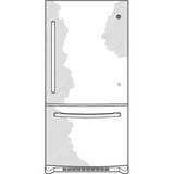 GE APPLIANCES GE(R) ENERGY STAR(R) 21.0 Cu. Ft. Bottom-Freezer Refrigerator -  (GDE21EYKFS)