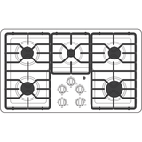 GE APPLIANCES GE(R) 36" Built-In Gas Cooktop with Dishwasher-Safe Grates -  (JGP3036DLBB)