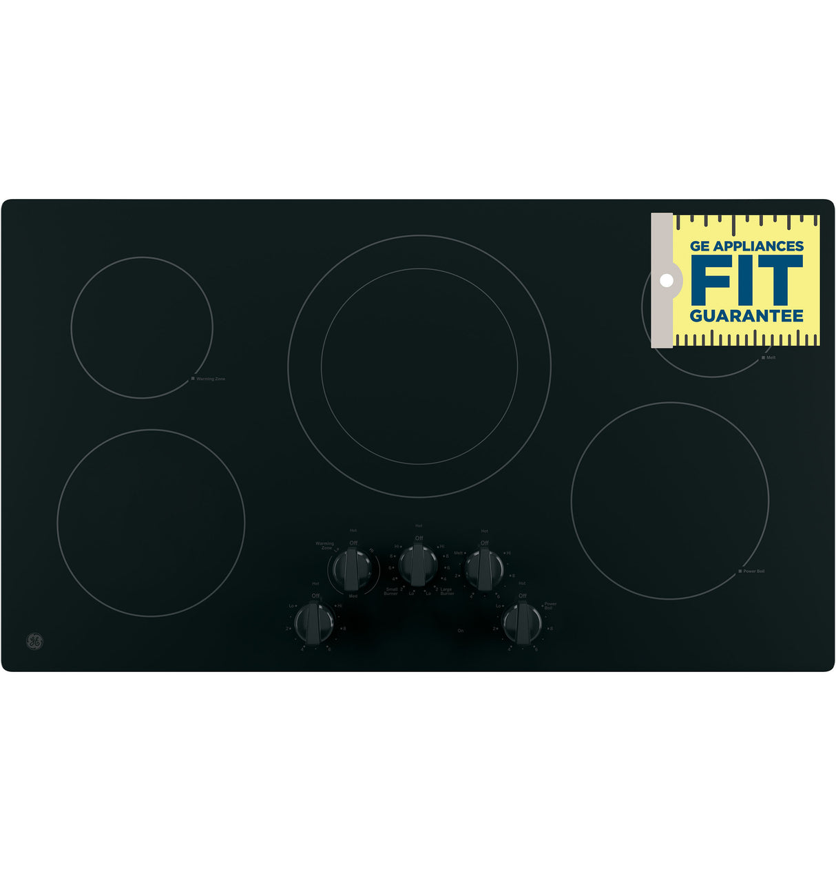 GE APPLIANCES GE(R) 36" Built-In Knob Control Electric Cooktop -  (JP3036DLBB)