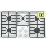 GE APPLIANCES GE(R) 36" Built-In Gas Cooktop with Dishwasher-Safe Grates -  (JGP3036DLWW)
