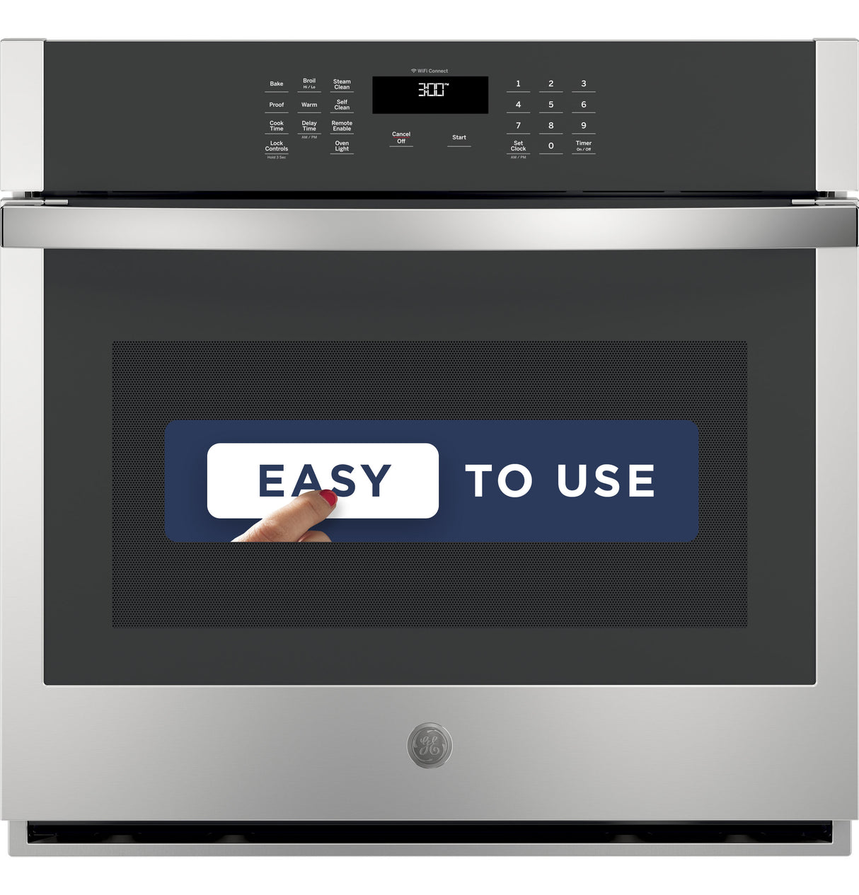 GE APPLIANCES GE(R) 30" Smart Built-In Self-Clean Single Wall Oven with Never-Scrub Racks -  (JTS3000SNSS)