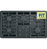 GE APPLIANCES GE(R) 36" Built-In Gas Cooktop with Dishwasher-Safe Grates -  (JGP3036DLBB)