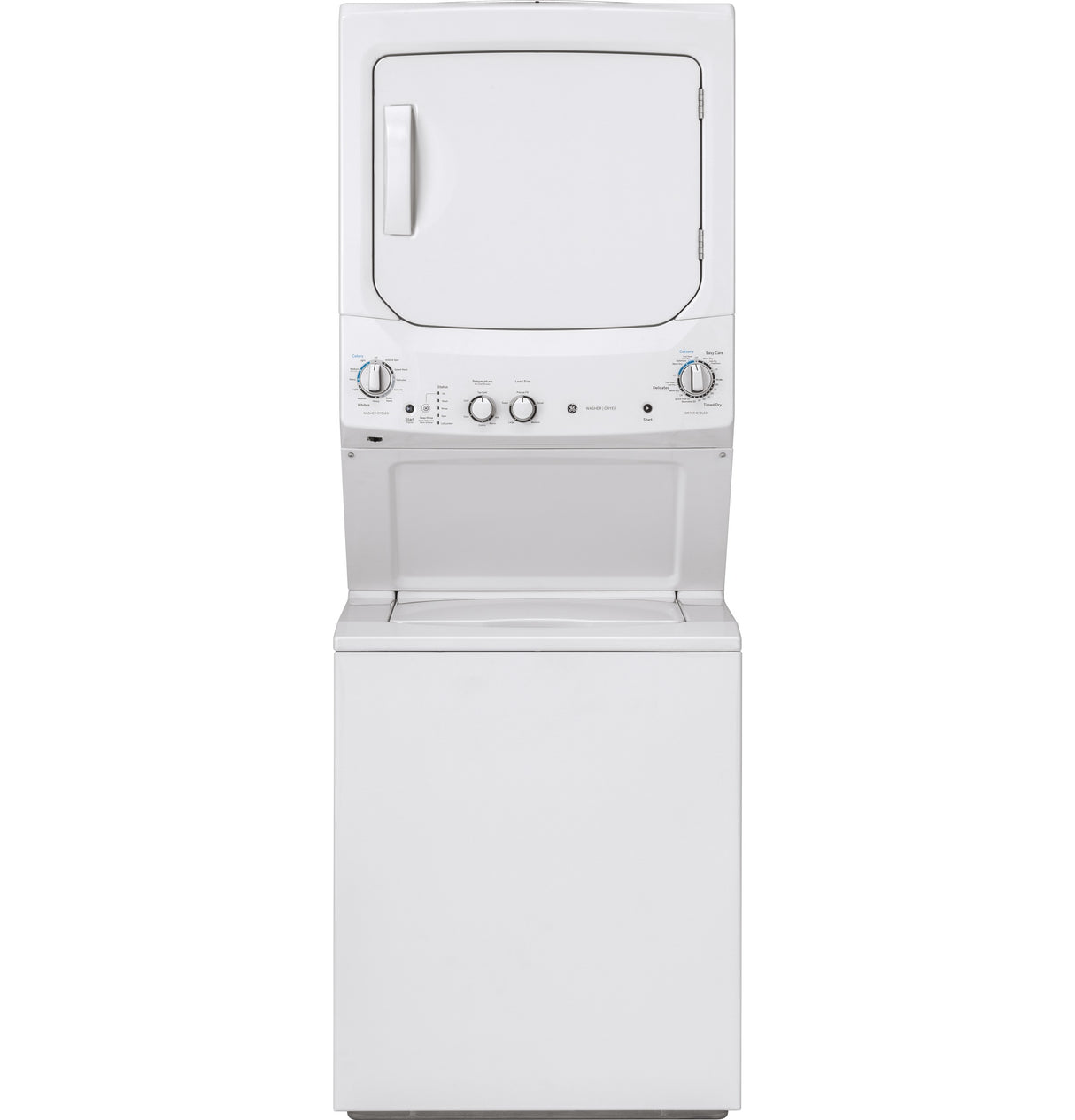 GE APPLIANCES GE Unitized Spacemaker(R) 3.8 cu. ft. Capacity Washer with Stainless Steel Basket and 5.9 cu. ft. Capacity Electric Dryer -  (GUD27ESSMWW)