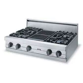 VIKING White 36" Open Burner Rangetop - VGRT (36" wide, six burners) -  (VGRT3606BWH)