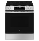 GE APPLIANCES GE(R) 30" Slide-In Front Control Gas Range with Crisp Mode -  (GGS500SVSS)