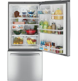 GE APPLIANCES GE(R) ENERGY STAR(R) 21.0 Cu. Ft. Bottom-Freezer Refrigerator -  (GDE21EYKFS)