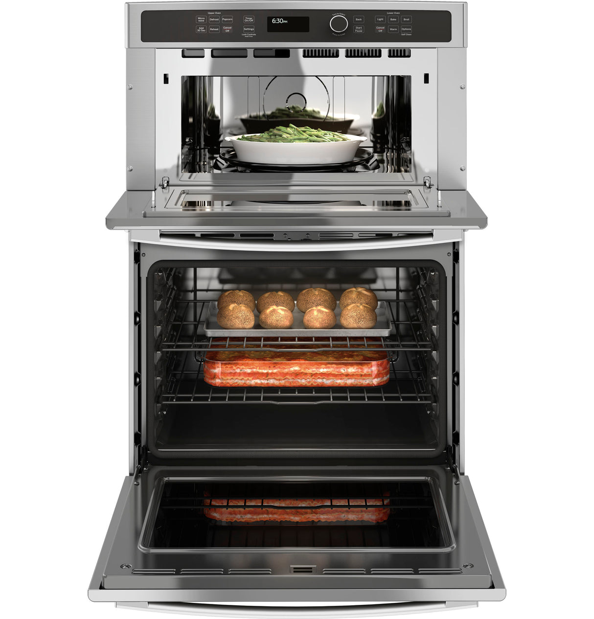 GE APPLIANCES GE(R) 30" Combination Double Wall Oven -  (JT3800SHSS)
