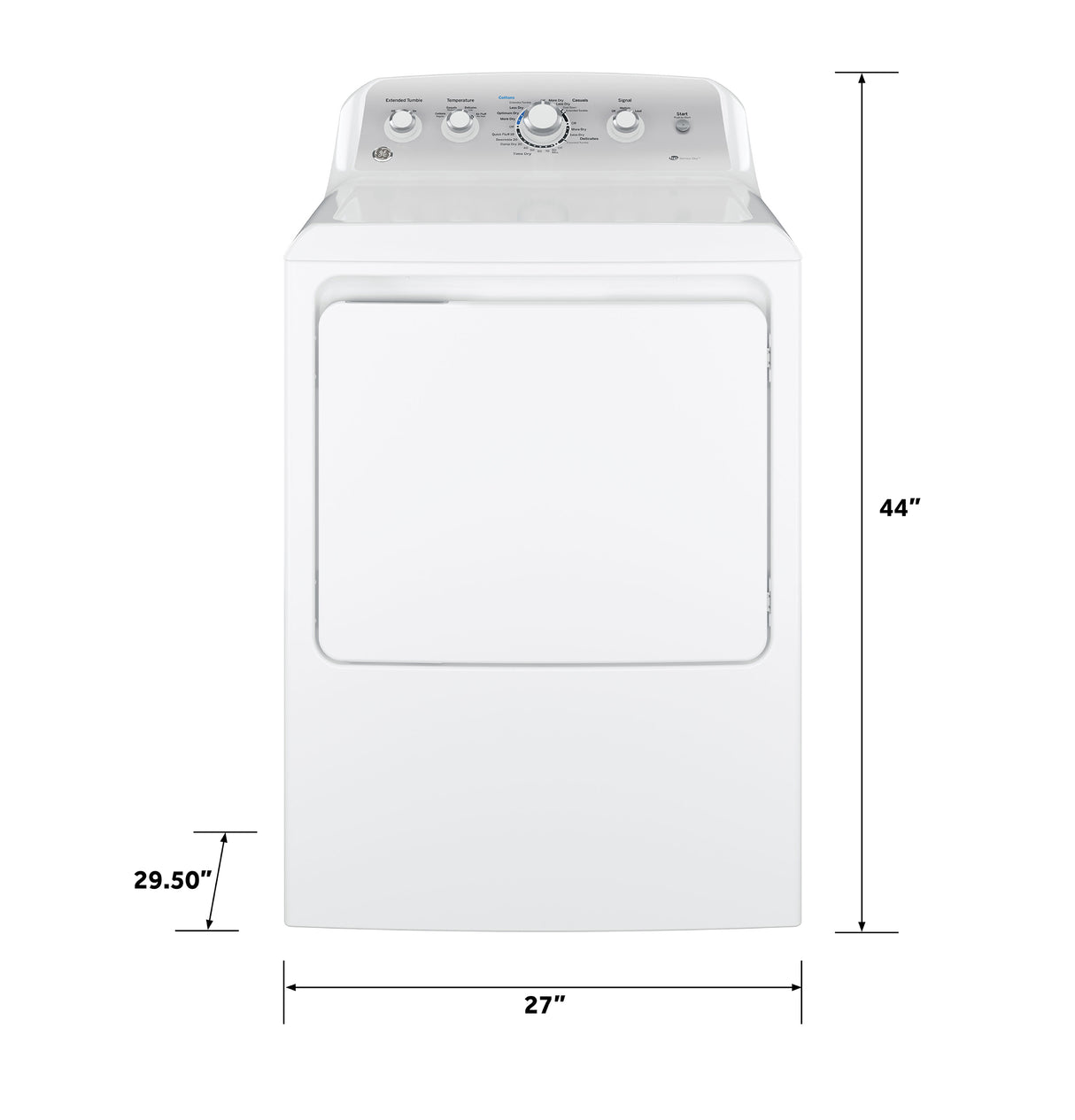 GE APPLIANCES GE(R) 7.2 cu. ft. Capacity aluminized alloy drum Electric Dryer with Sensor Dry -  (GTD45EASJWS)