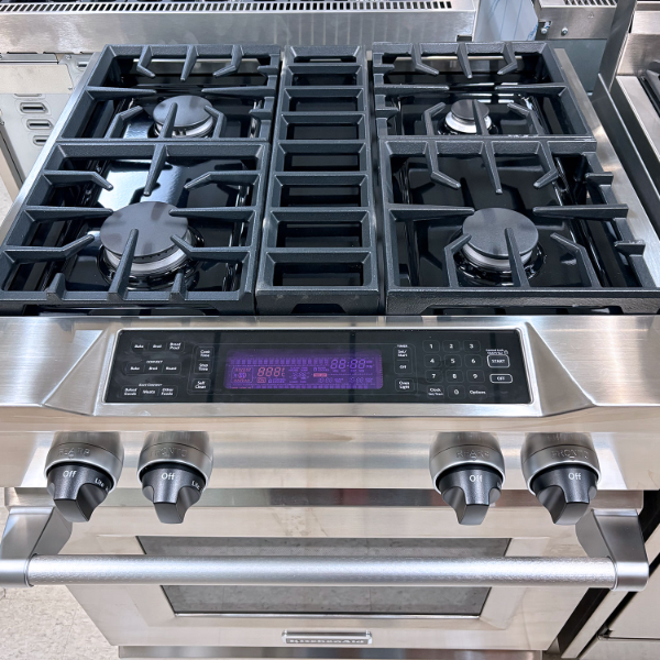KITCHENAID  30'' 4-Burner Dual Fuel Freestanding Range, Commercial-Style Stainless Steel - Other (KDRS407VSS)