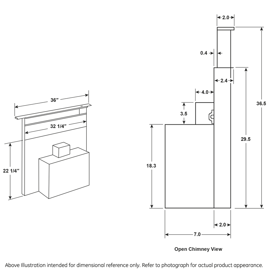 CAFE Universal 36" Telescopic Downdraft System -  (UVD6361SPSS)