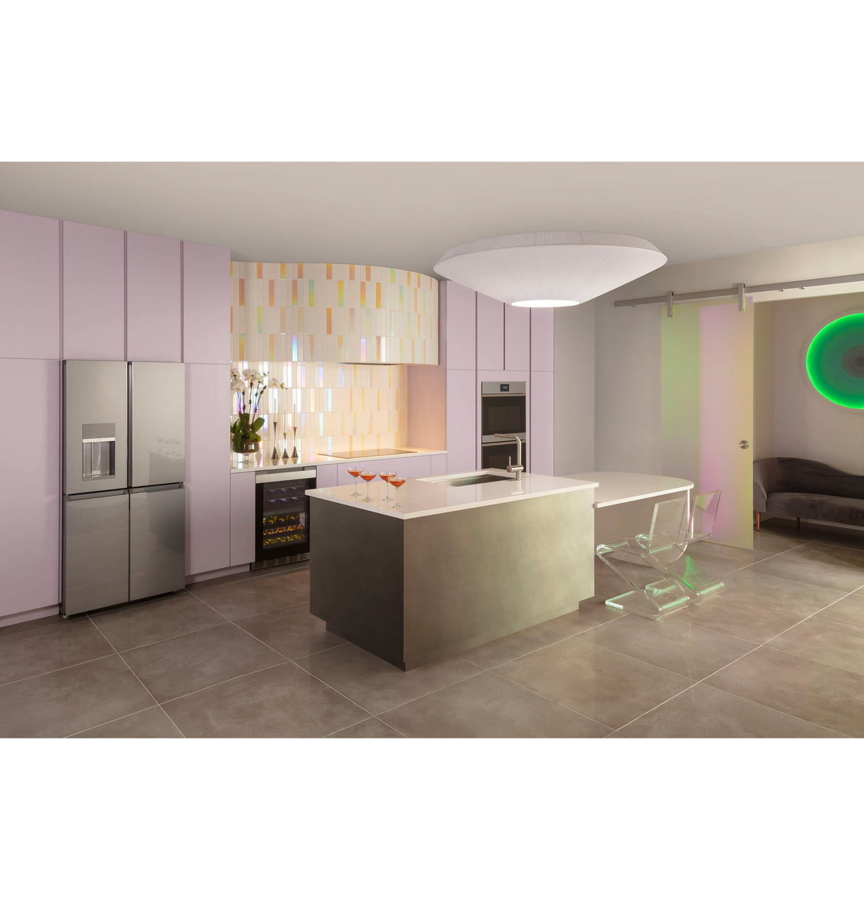 CAFE 36" Smart Designer Custom Insert w/ Dimmable LED Lighting -  (UVC9360SLSS)