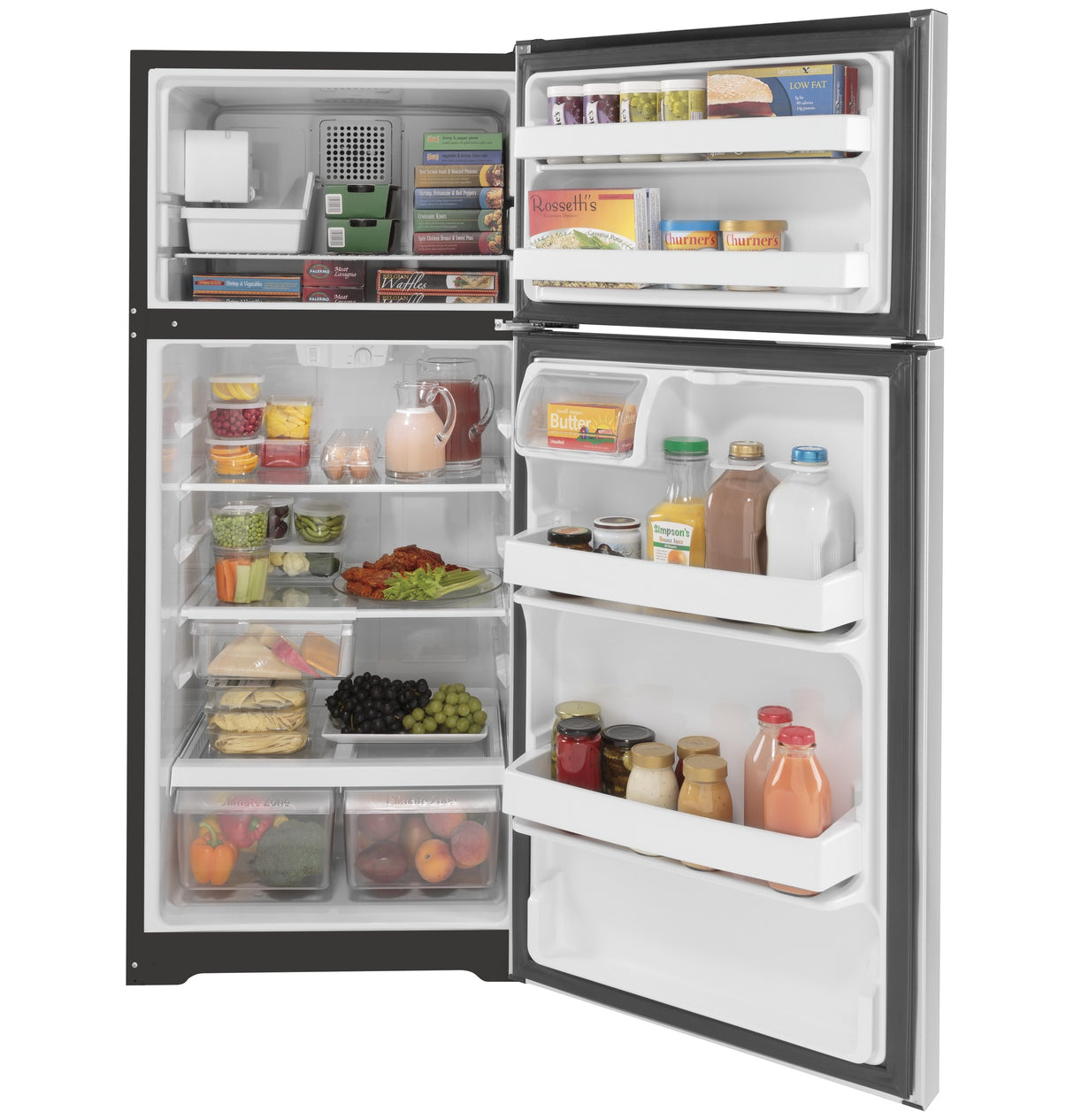 GE APPLIANCES GE(R) ENERGY STAR(R) 16.6 Cu. Ft. Top-Freezer Refrigerator -  (GIE17GSNRSS)