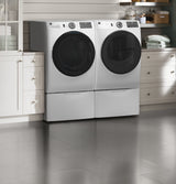 GE APPLIANCES GE(R) ENERGY STAR(R) 7.8 cu. ft. Capacity Smart Front Load Electric Dryer with Sanitize Cycle -  (GFD55ESSNWW)