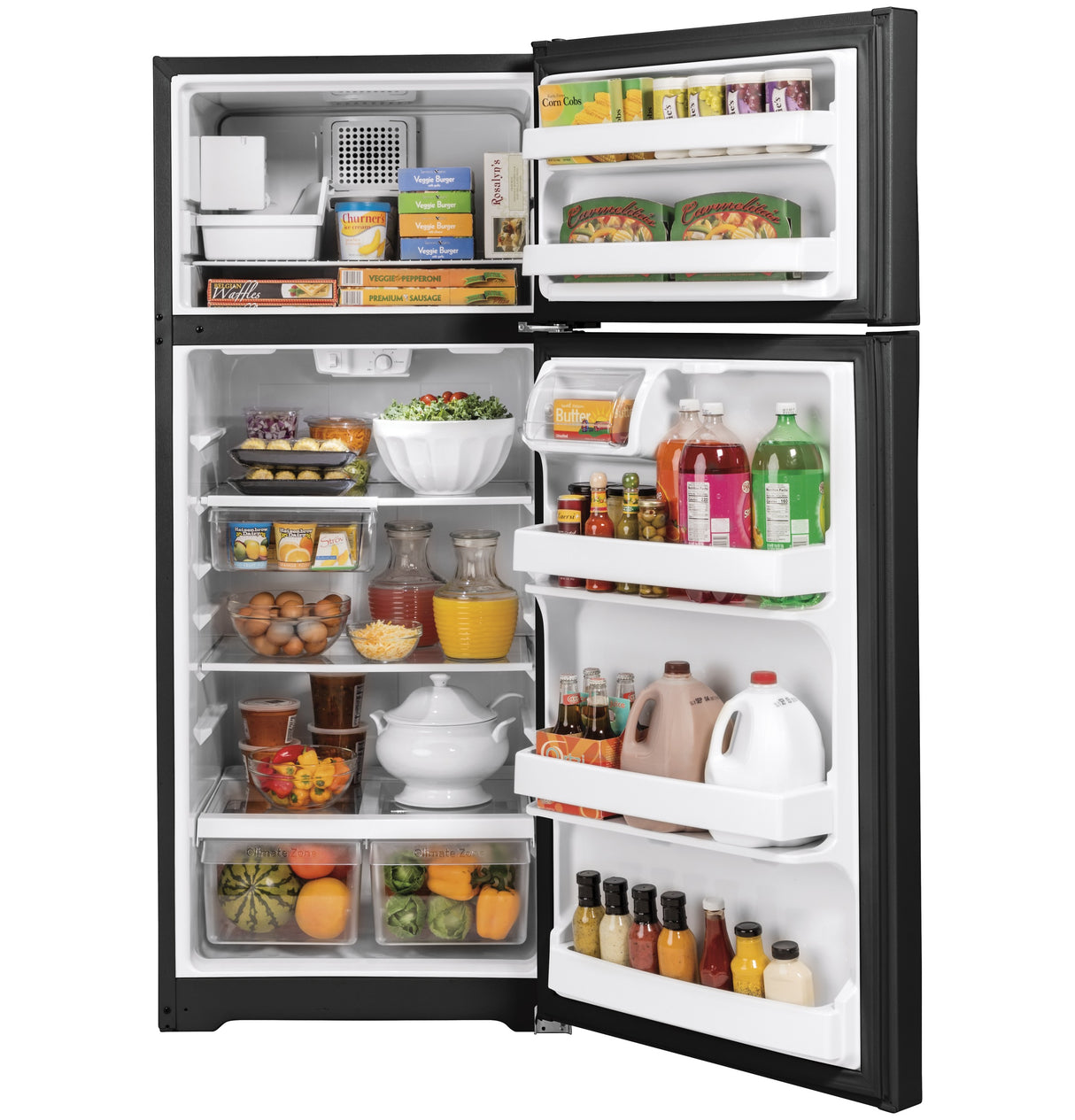 GE APPLIANCES GE(R) ENERGY STAR(R) 17.5 Cu. Ft. Top-Freezer Refrigerator -  (GIE18GTNRBB)