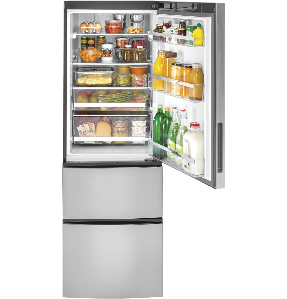 GE APPLIANCES GE(R) ENERGY STAR(R) 11.9 Cu. Ft. Bottom-Freezer Refrigerator -  (GLE12HSPSS)