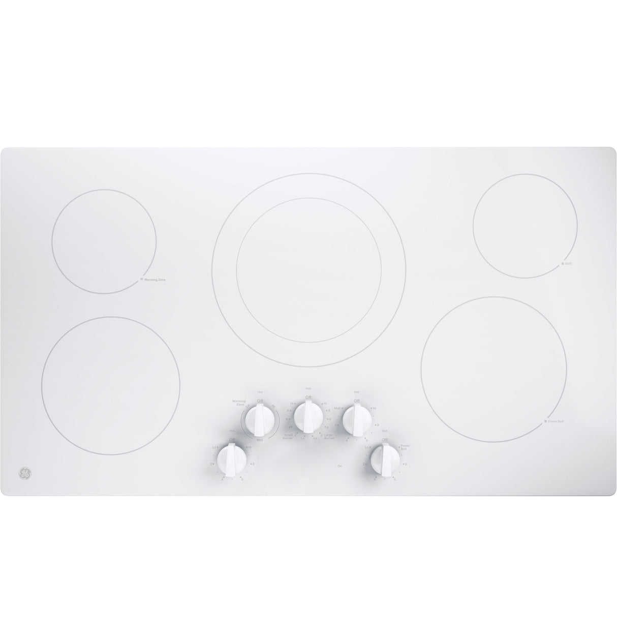 GE APPLIANCES GE(R) 36" Built-In Knob Control Electric Cooktop -  (JP3036TLWW)