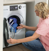 GE APPLIANCES GE(R) 24" 2.4 cu. ft.Capacity Front Load Washer/Condenser Dryer Combo -  (GFQ14ESSNWW)