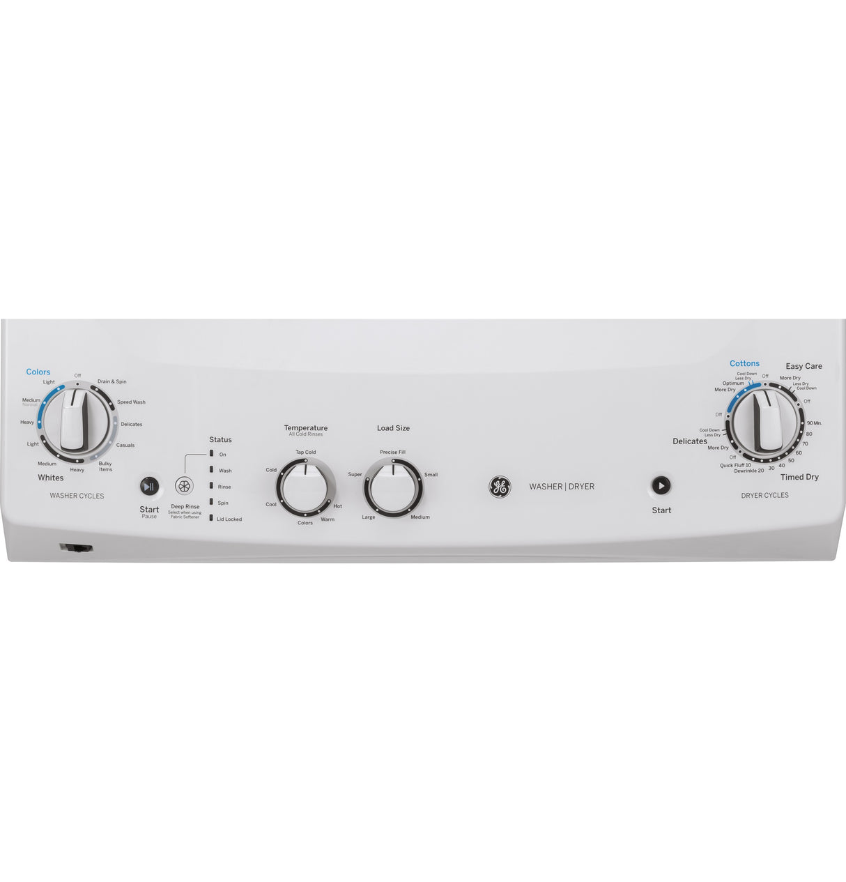 GE APPLIANCES GE Unitized Spacemaker(R) 3.8 cu. ft. Capacity Washer with Stainless Steel Basket and 5.9 cu. ft. Capacity Long Vent Electric Dryer -  (GUV27ESSMWW)