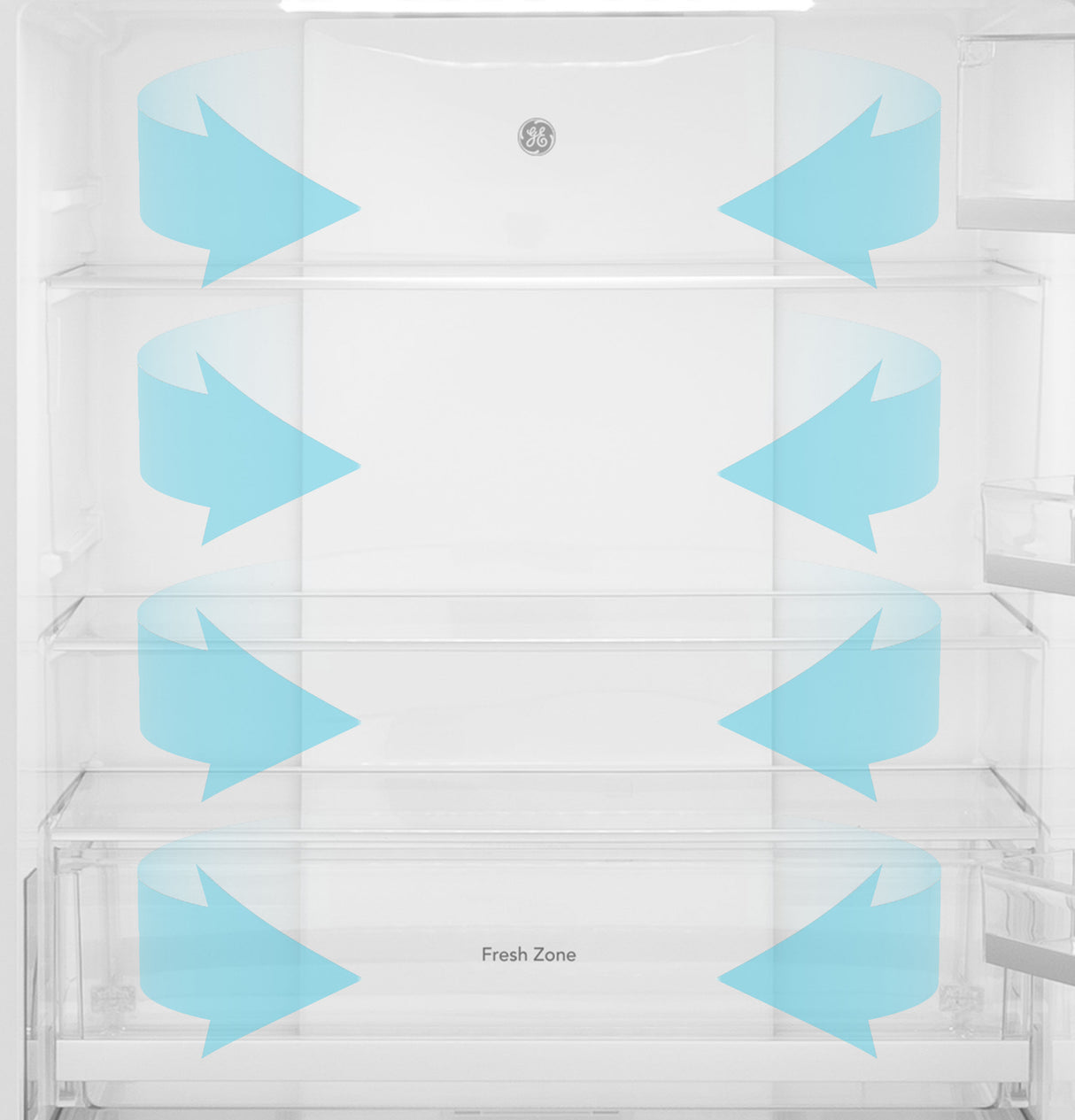 GE APPLIANCES GE(R) ENERGY STAR(R) 17.7 Cu. Ft. Counter-Depth Bottom-Freezer Refrigerator -  (GBE17HYRFS)