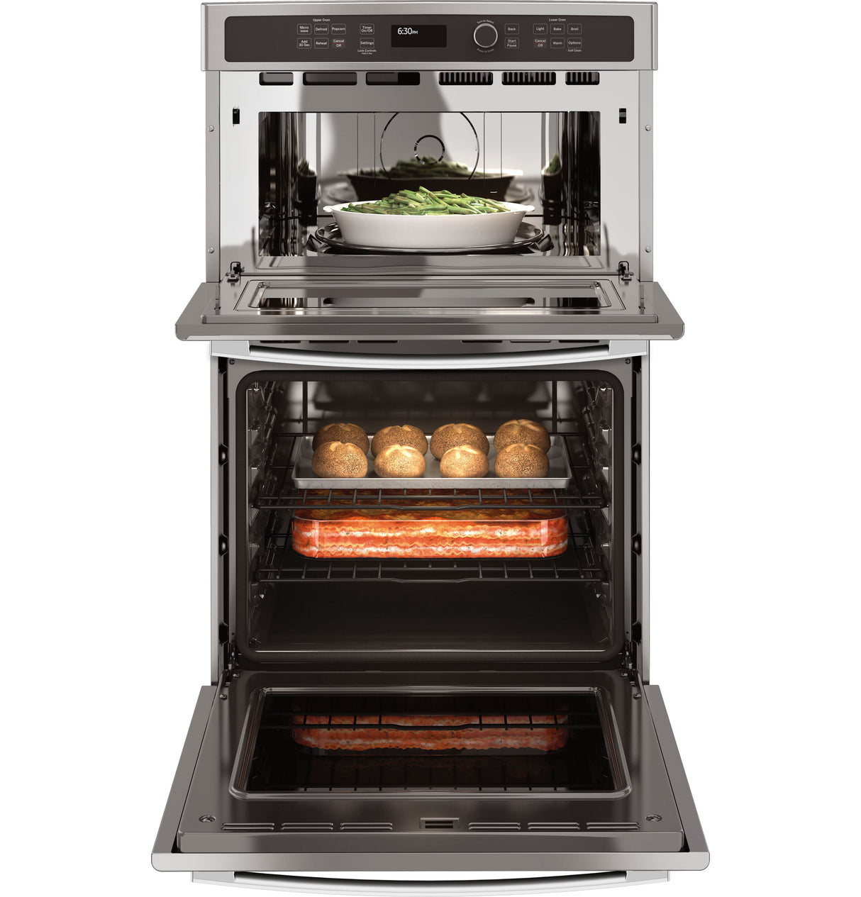 GE APPLIANCES GE(R) 27" Built-In Combination Microwave/Thermal Wall Oven -  (JK3800SHSS)