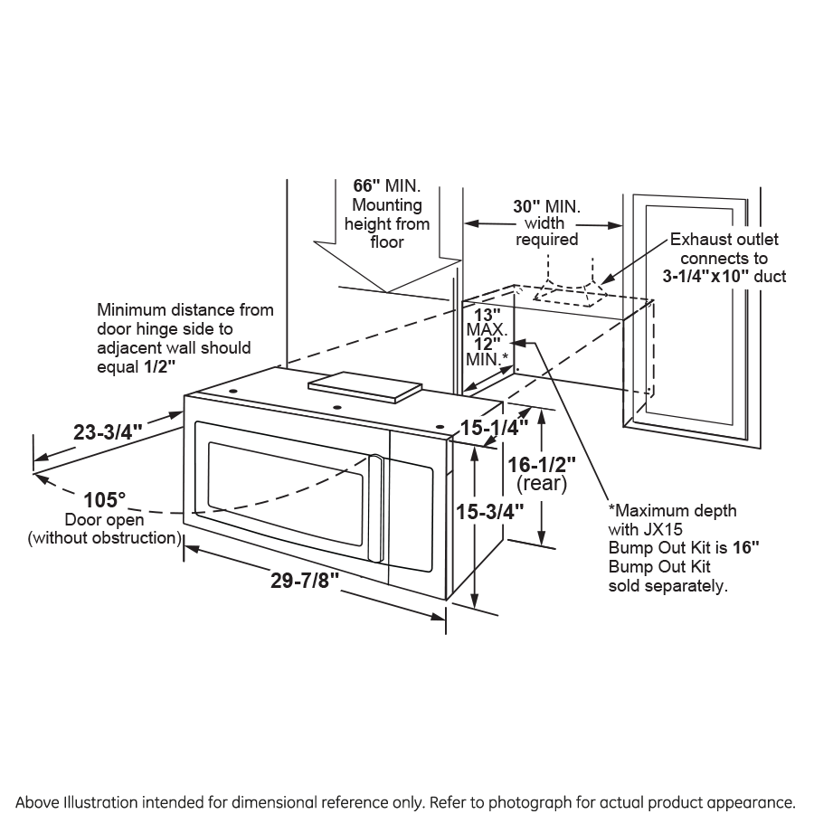 GE APPLIANCES GE(R) 1.6 Cu. Ft. Over-the-Range Microwave Oven -  (JVM3160RFSS)