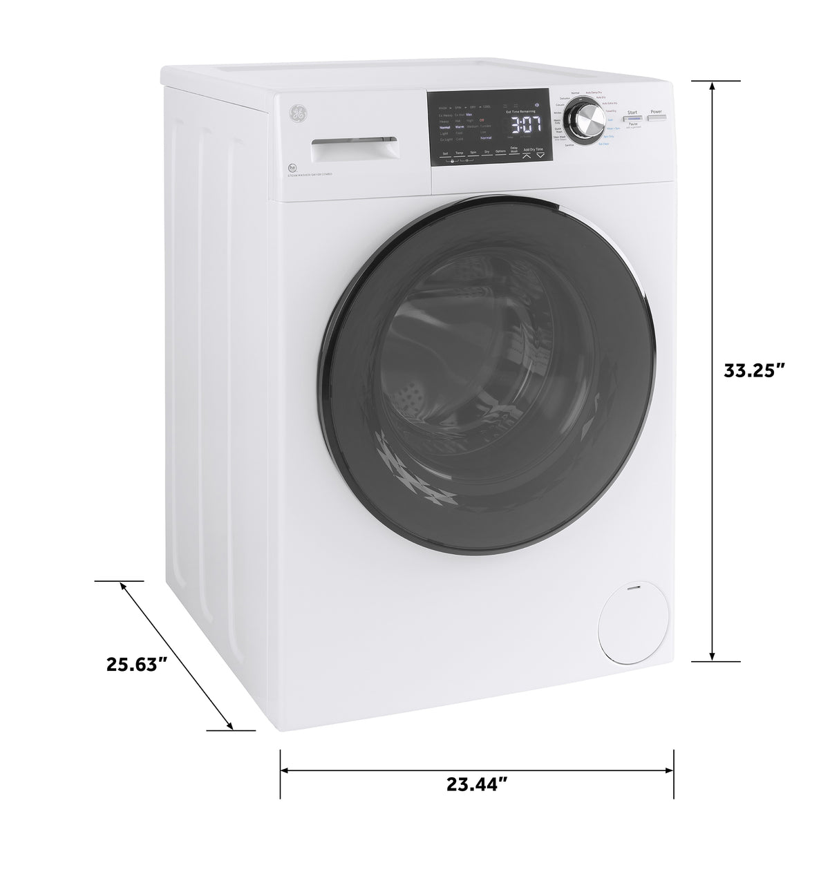GE APPLIANCES GE(R) 24" 2.4 cu. ft.Capacity Front Load Washer/Condenser Dryer Combo -  (GFQ14ESSNWW)