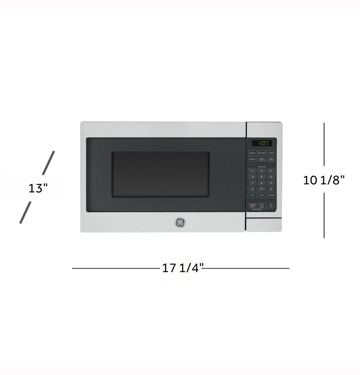 GE APPLIANCES GE(R) 0.7 Cu. Ft. Spacemaker(R) Countertop Microwave Oven -  (GCHK07N1WSS)