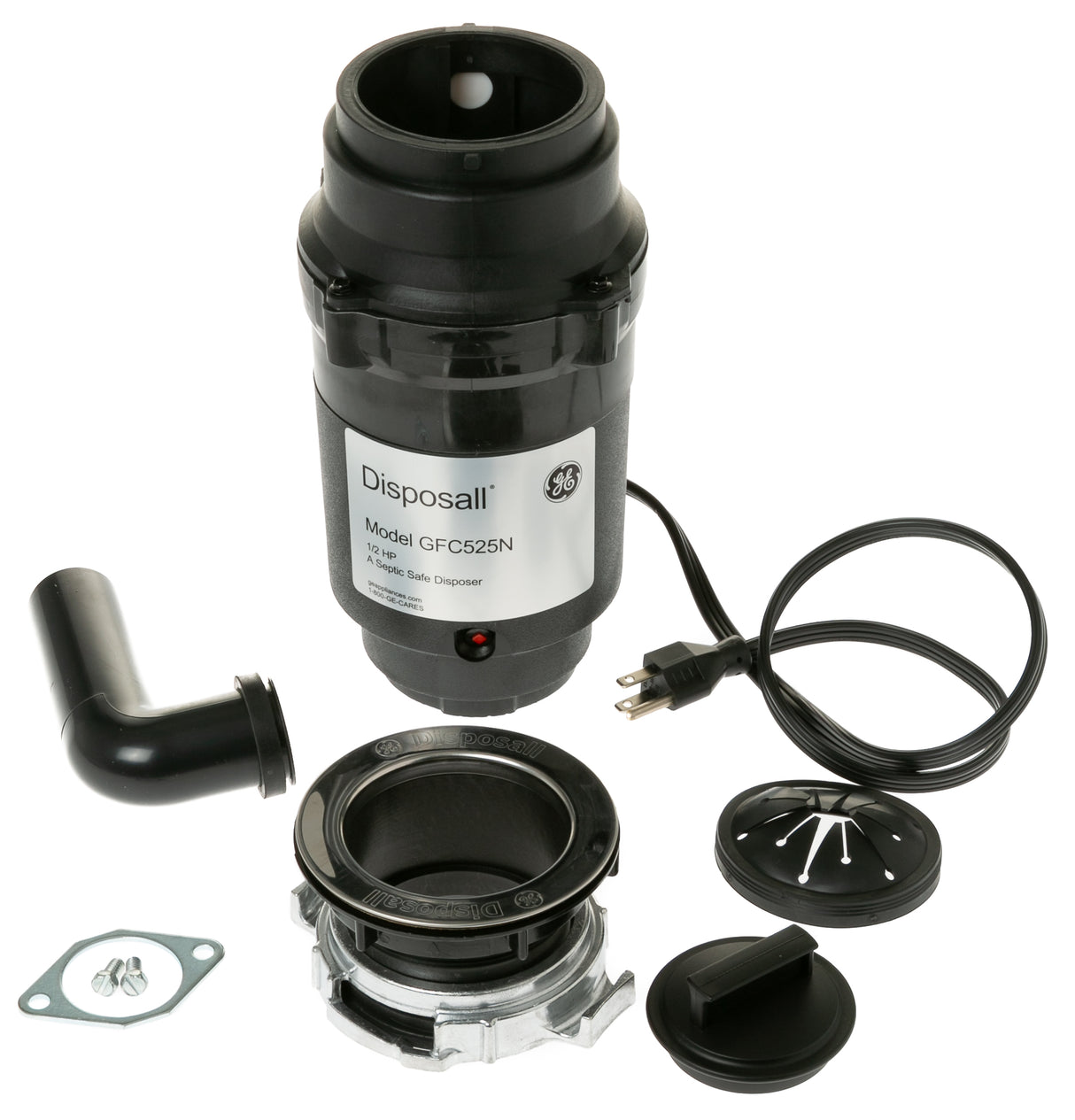 GE APPLIANCES GE DISPOSALL(R) 1/2 HP Continuous Feed Garbage Disposer - Corded -  (GFC525N)