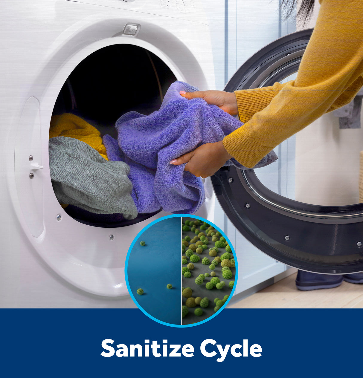 GE APPLIANCES GE(R) ENERGY STAR(R) 7.8 cu. ft. Capacity Smart Front Load Electric Dryer with Sanitize Cycle -  (GFD55ESSNWW)