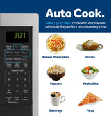 GE APPLIANCES GE(R) 0.9 Cu. Ft. Capacity Smart Countertop Microwave Oven with Scan-To-Cook Technology -  (GCST09U1WSS)