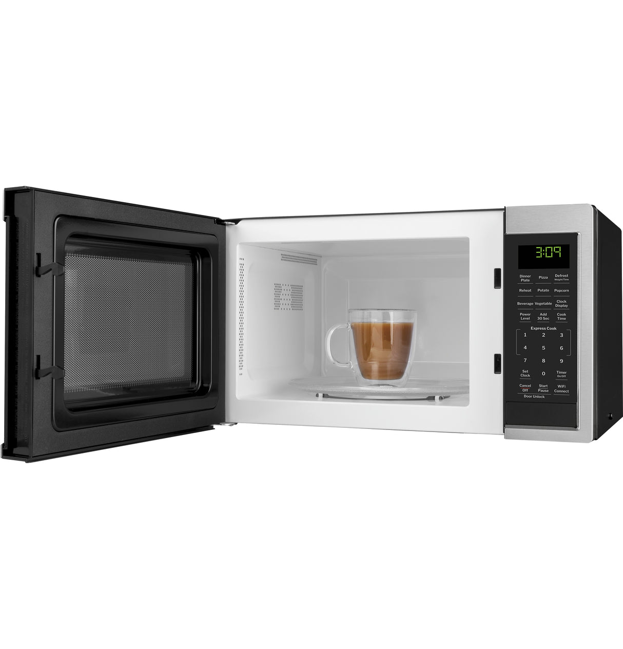 GE APPLIANCES GE(R) 0.9 Cu. Ft. Capacity Smart Countertop Microwave Oven with Scan-To-Cook Technology -  (GCST09U1WSS)