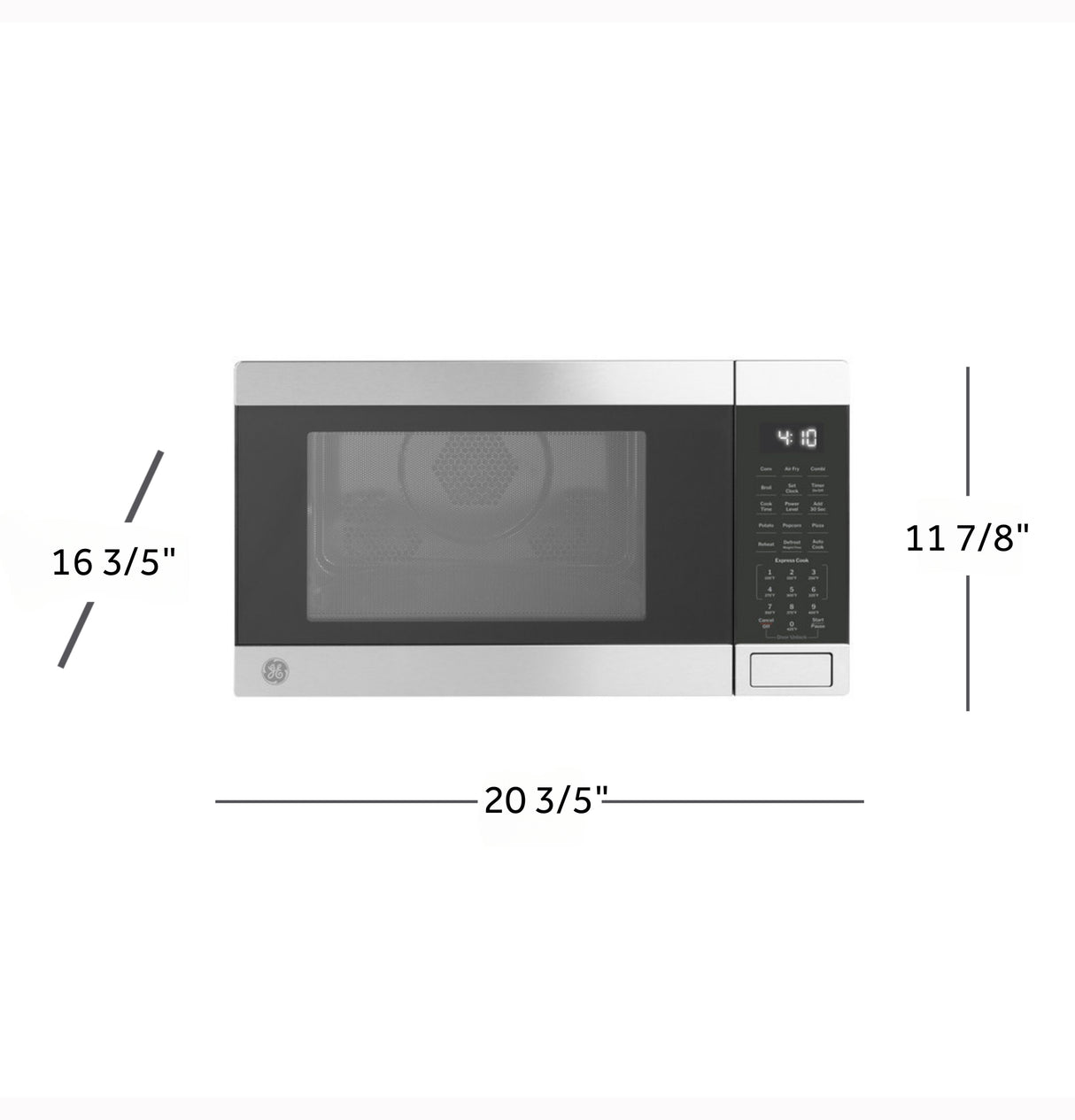 GE APPLIANCES GE(R) 1.0 Cu. Ft. Capacity Countertop Convection Microwave Oven with Air Fry -  (GCST10A1WSS)