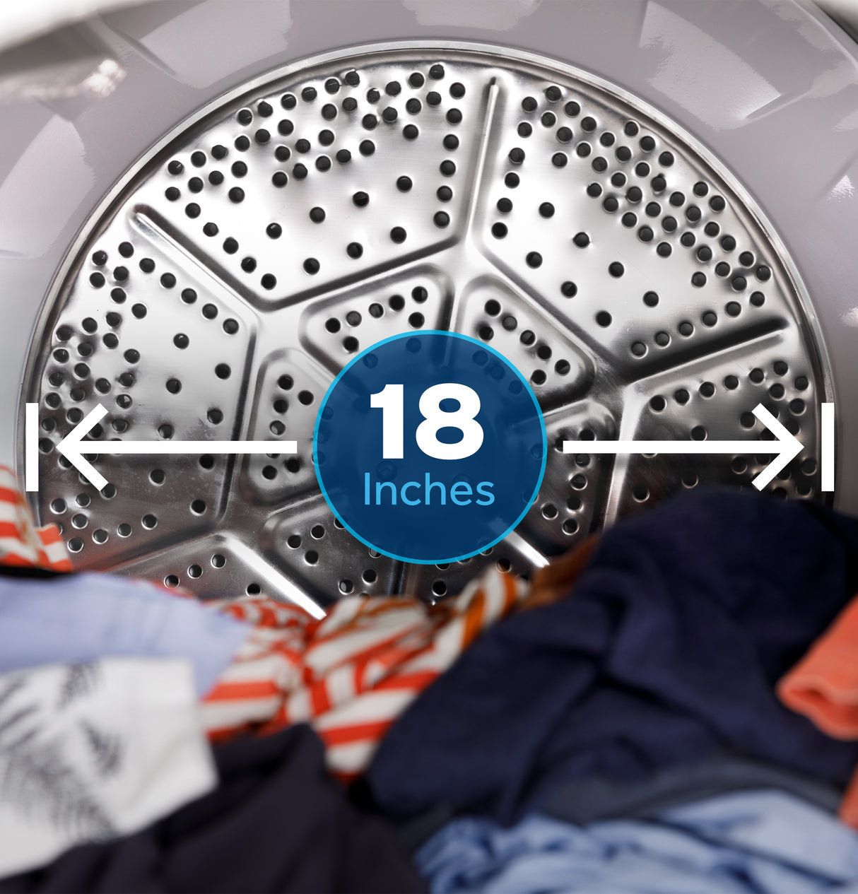 GE APPLIANCES GE(R) 7.2 cu. ft. Capacity Gas Dryer with Up To 120 ft. Venting and Reversible Door&#x200B; -  (GTD38GASWWS)